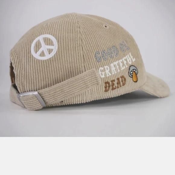 NWT Unisex Grateful Dead Corduroy Adjustable Hat with Iconic Logo - Picture 7 of 11